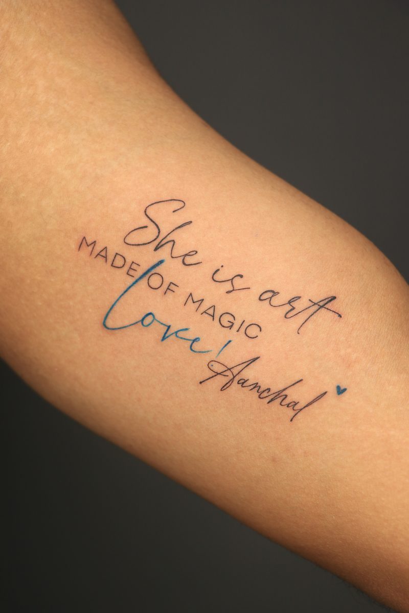 She is art made of magic quote tattoo