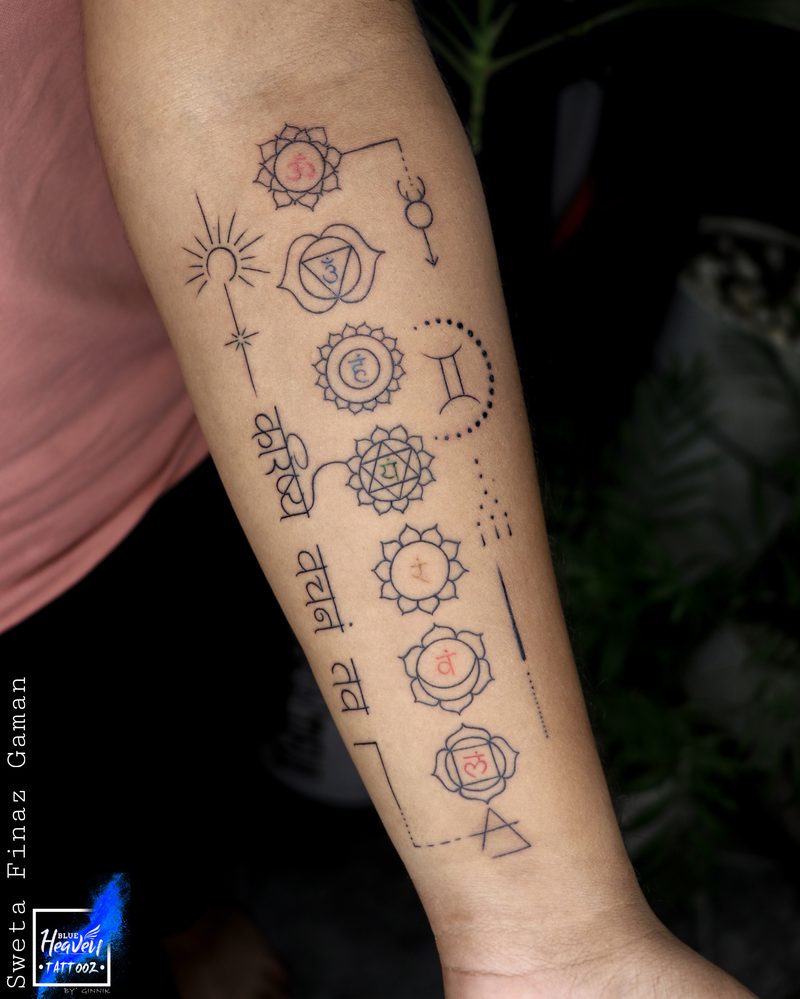 Spiritual chakra tattoo