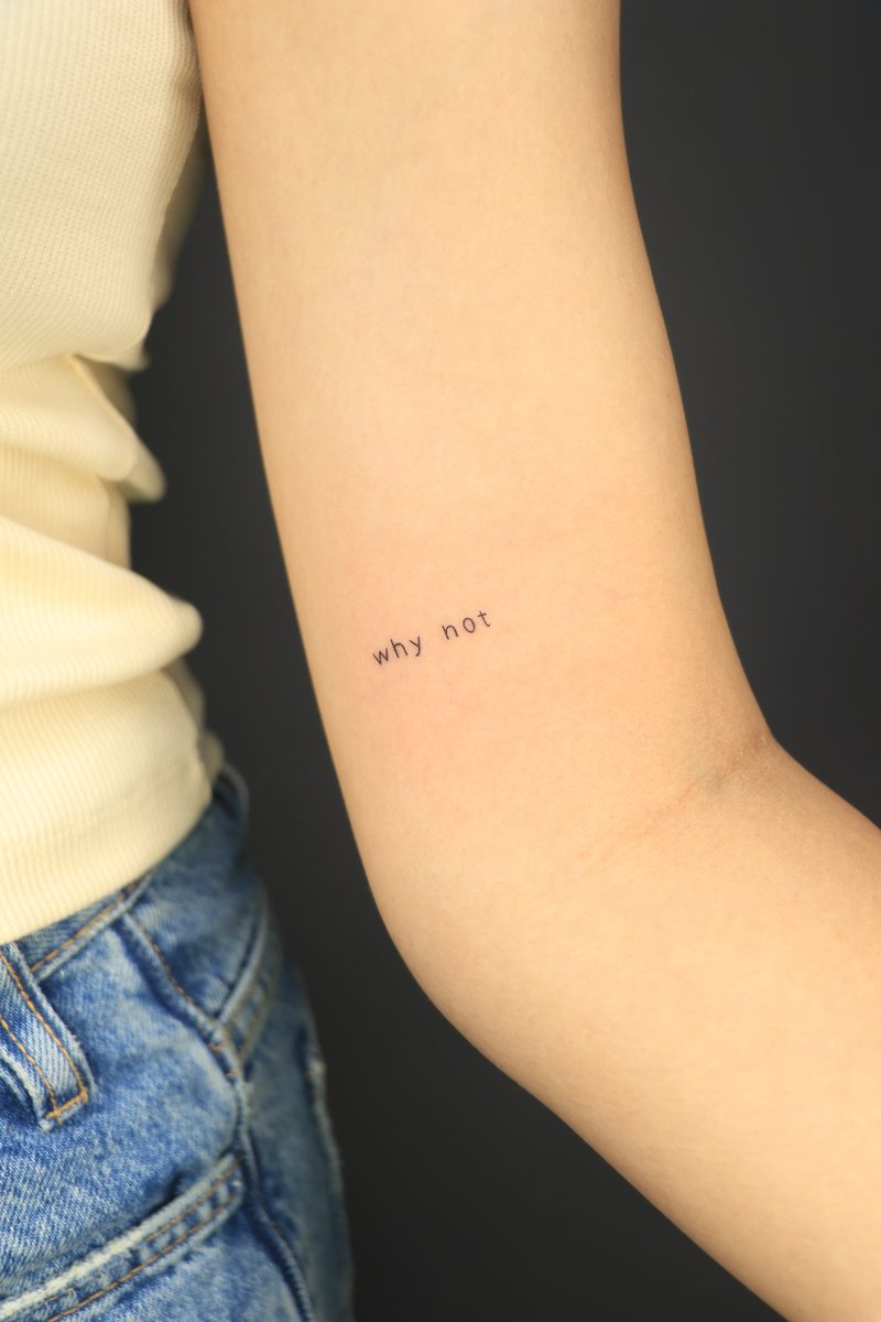 Why not minimal script tattoo